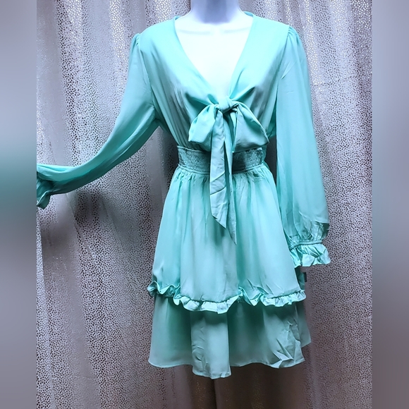 Mini Flare Dress Knot Front - Picture 6 of 9